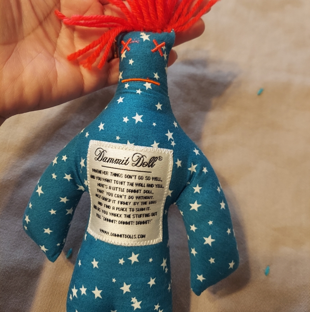 DAMMIT DOLL BLUE WITH STAR PATTERNS. - Picture 2 of 8